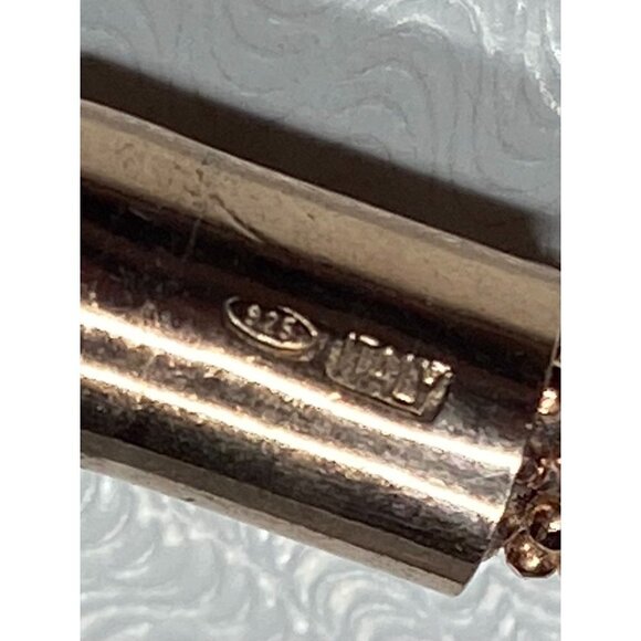 Two Italian Sterling Silver Beaded Rose Tone Popcorn Mesh Magnetic Bracelets - Picture 3 of 6